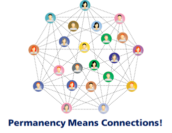 Connected people representing permanency as connections and not just placements.